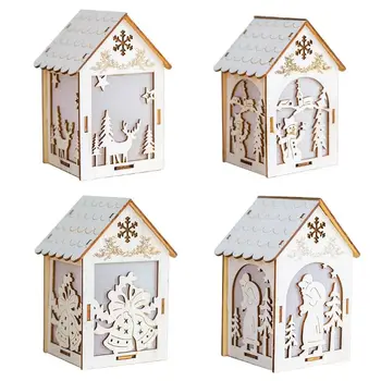 

Christmas Festival Small Light Santa Snowmen Desktop Decorations Ornaments Wall Decor Hanging Design with LED Lights Decor