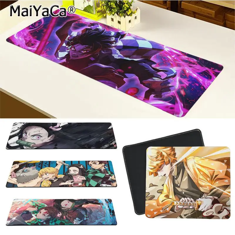 Maiya Top Quality Demon Slayer Kimetsu no Yaiba Beautiful Anime Mouse Mat Free Shipping Large Mouse Pad Keyboards Mat
