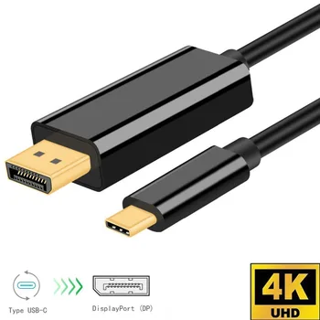 

1.8M USB 3.1 Type C Display Port Cable Top USB-C Male to DP 4K HDTV Adapter
