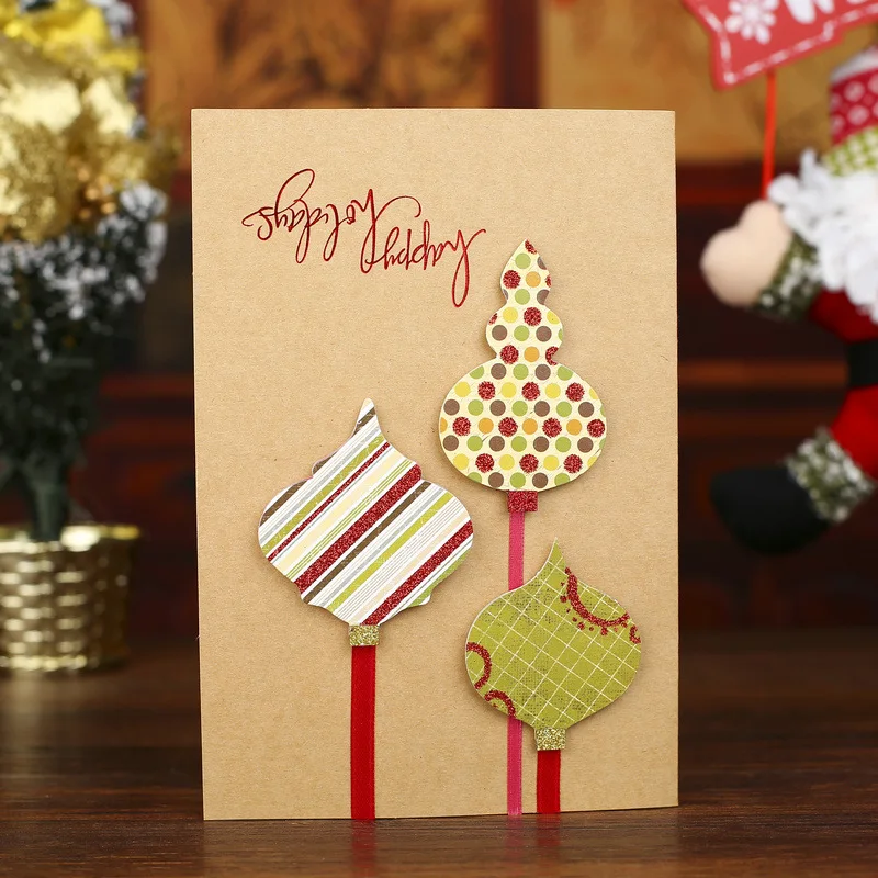 B-Christmas Cards 3D Greeting Cards Holiday Wedding Birthday Invitation Card Folding Postcard Gift  - 4.00029E+12