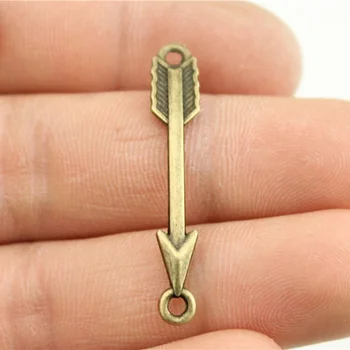 

Wholesale Jewelry Lots Antique Bronze Color 37x6mm Archer S Pendants For Bracelets Christmas Gifts For Women 150 Pieces