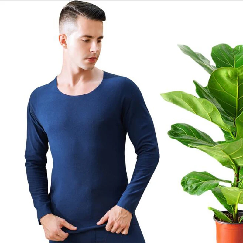 New Style Velvet Warm Thermal Underwear Set Long Johns For Male Female Warm Thermal Clothing Men Woman Winter Suit - Color: Men Navy