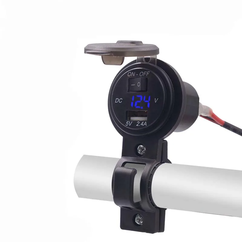Универсальное USB зарядное устройство для мотоцикла водонепроницаемый переключатель USB быстрая зарядка 12 В адаптер питания для телефона gps