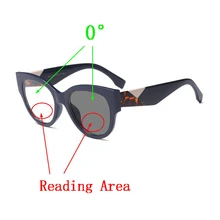 Модные женские, большой кошачий глаз, фотохромные бифокалы, солнцезащитные очки для чтения, женский вид, дальние Солнцезащитные очки от пресбиопии+ 1. 0~+ 3,0 N5