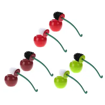 

Housework appliances toilet toilet cleaning brush plastic creative cherry shaped long handle toilet brush hot sale 2020
