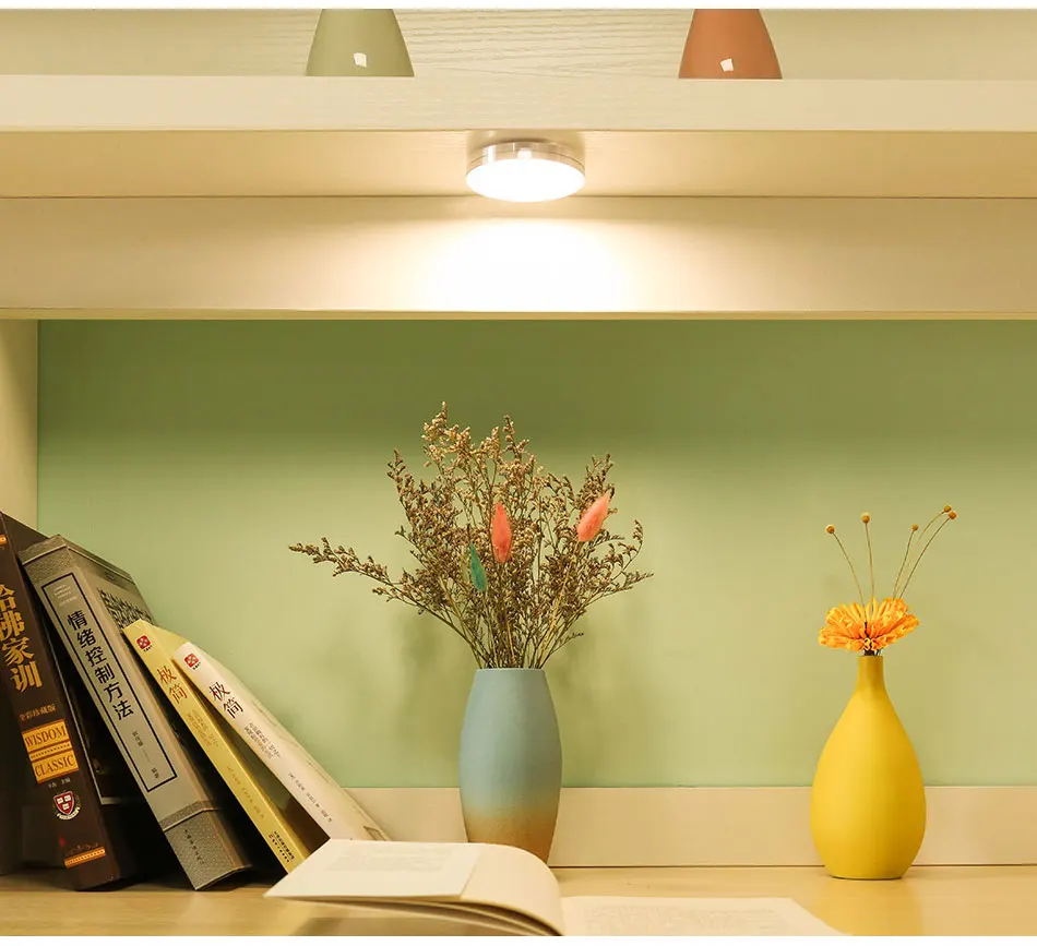 2.5W LED Cabinet Lights 6Pcs Under Counter Shelf Furniture Lighting Kitchen Cupboard Soft Light Illuminate Showcase Exhibition (9)