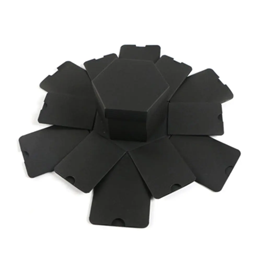 

Hexagon Surprise Explosion Box DIY Handmade Scrapbook Photo Album Wedding Gift Box For Valentine Christmas Gift Boxes