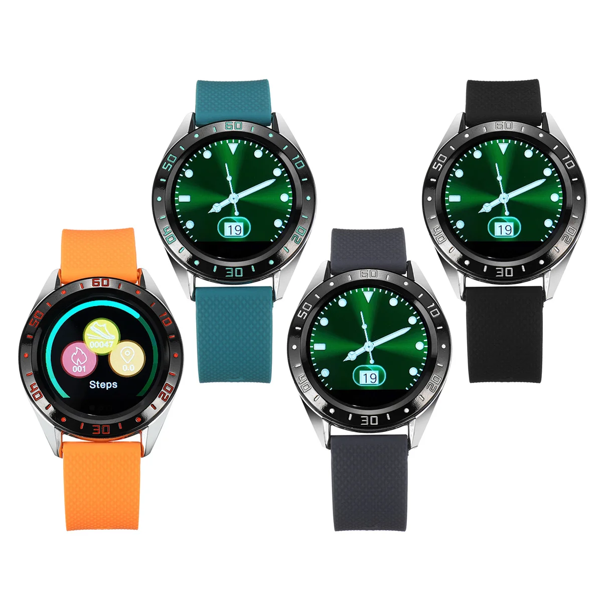 KINCO Touch Screen Smart Watch GT105 Multi-function Heart Rate Blood Pressure Oximeter 1.22'' Waterproof IP67 Round Smartwatch