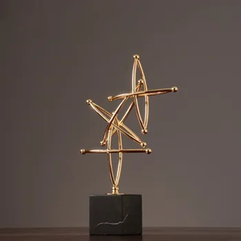 

European Modern Metal Neoclassical Ornaments Nordic Creative Home Living Room Desk Decorations Business Gift M2432