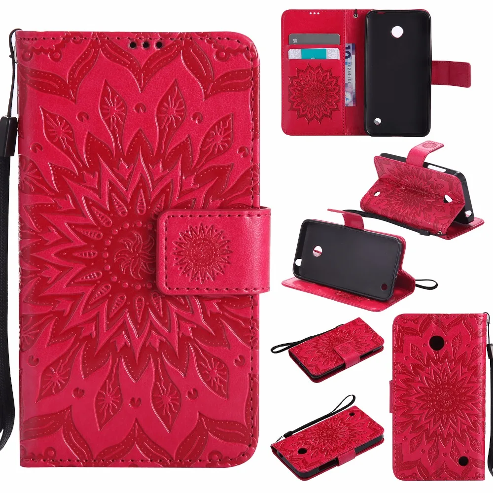 Flip Case for coque Nokia Lumia 630 635 Cover fundas Microsoft N630 N635 4.5 inch +Stand Card Slot | Мобильные телефоны и