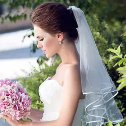 2020 Простые короткие тюлевые Свадебные вуали дешевая белая слоновая кость для новобрачных вуаль для невесты Свадебные аксессуары