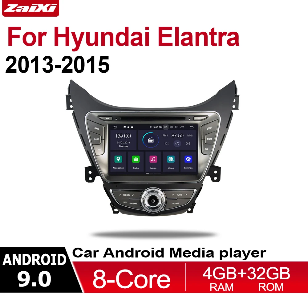 2din Android 9 0 Восьмиядерный 4 Гб ОЗУ автомобильный DVD плеер для Hyundai Elantra 2013 ~ 2015 GPS Радио