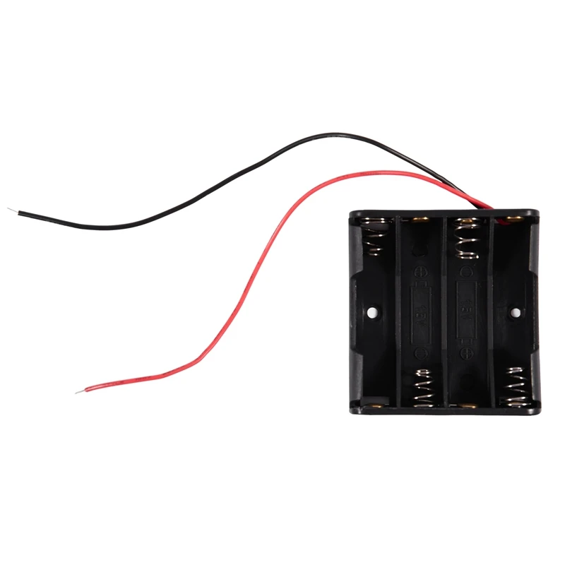 

Black 4 x 1.5V AAA Battery Batteries Holder Case w Wire Leads