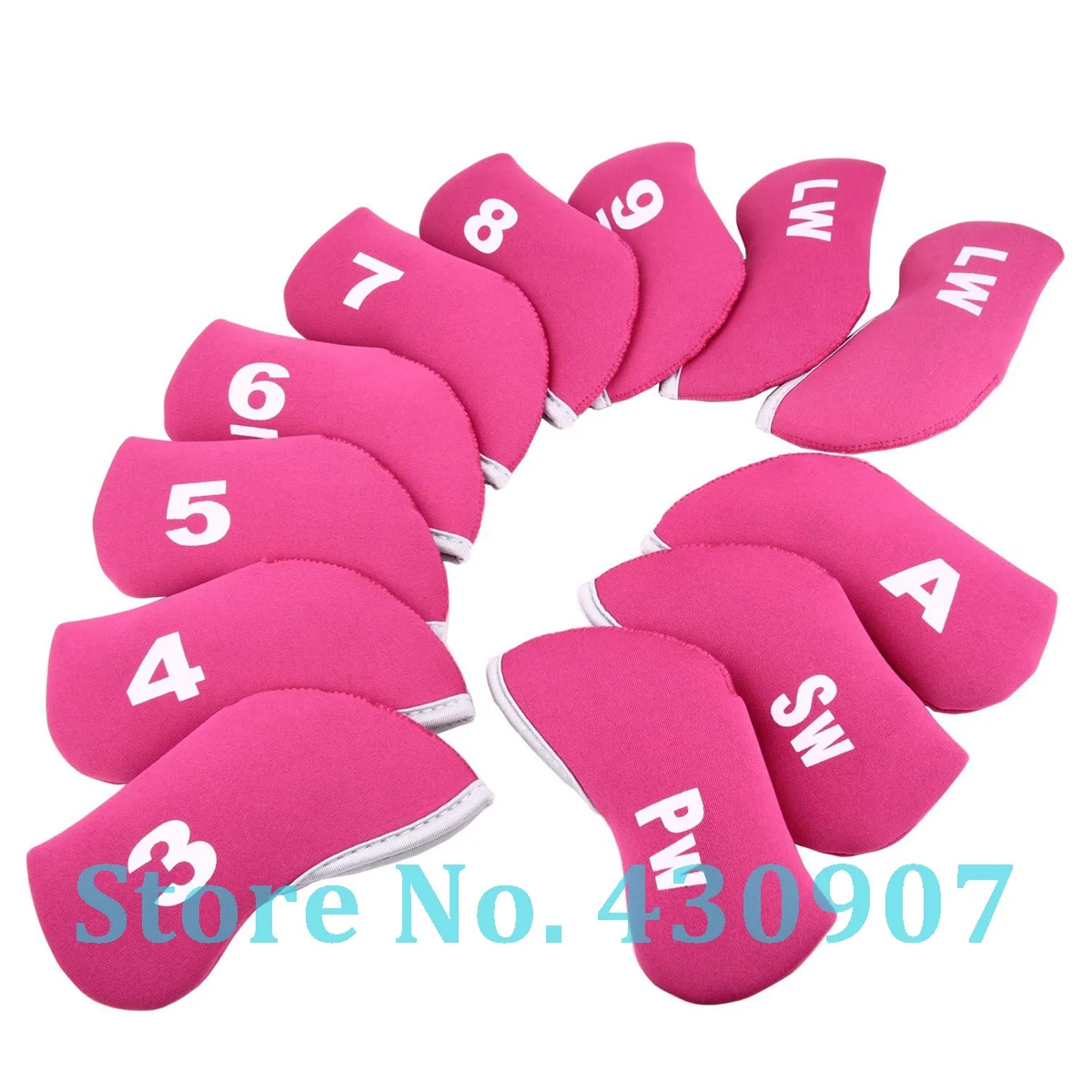 12pc/set Golf Neoprene Iron Head Covers For Golf Iron Sets Wedge Cover