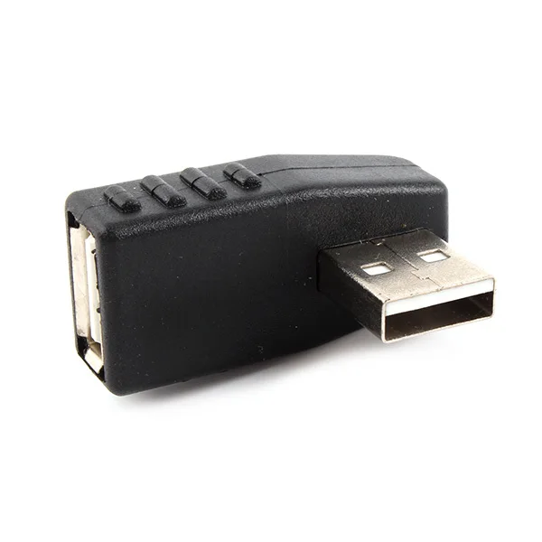 Высокое качество 2 шт правый+ левый угол 90 USB 2,0 мужчина к гнезду Соединительный адаптер