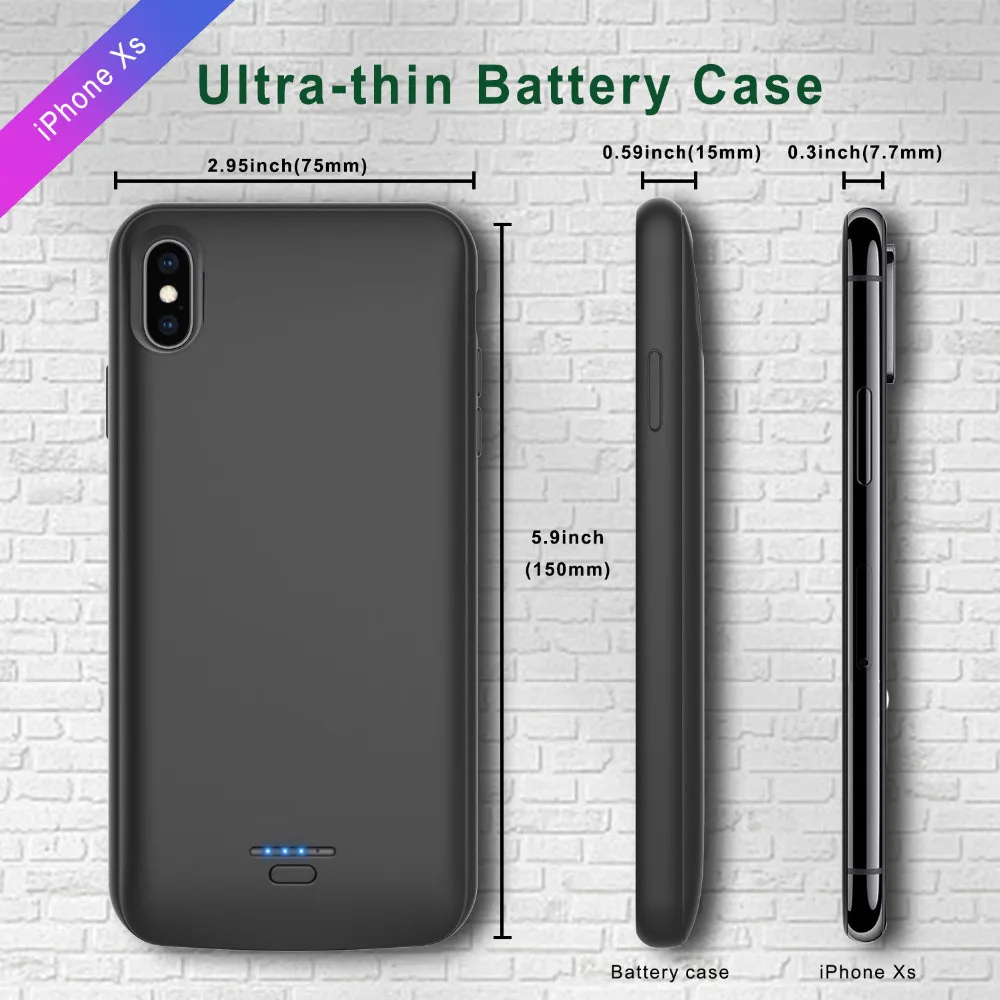 4000 мА/ч для iPhone X XS, чехол для зарядки внешнего аккумулятора, умный USB Магнитный внешний аккумулятор, чехол для зарядного устройства