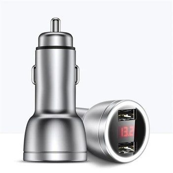 

Dual USB Car Charger LED Display Fast Charging USB Car Charger For iPhone 8Plus XS 11Pro Huawei P30 Pro Mate 30 5G Xiaomi 9Pro