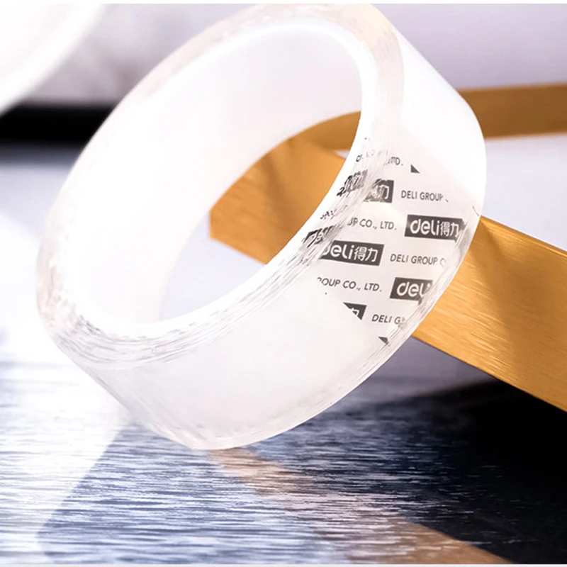2 Pcs Nano Tape,600CM Double Sided Transparent Tape,Multipurpose Reusable,Removable Washable,Sticky Strips,SeamlessTraceless Tape Adhesive Kitchen Holder 600cm*40mm*2mm