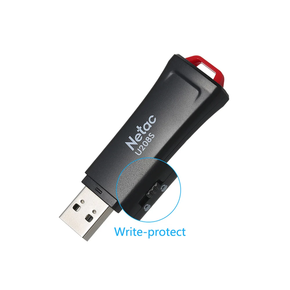 U208S Netac USB флеш-накопитель 32 16 ГБ, защищающий от записи, зашифрованный флеш-накопитель 32 ГБ 16 ГБ, флеш-накопитель 2,0, USB флешка, диск на ключ, память для телефона - Цвет: U208S