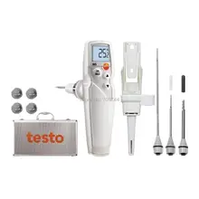 Testo 105 набор термометр для пищевых продуктов со стандартным наконечником, наконечник для замороженных продуктов, длинный наконечник для измерения 0563 1052