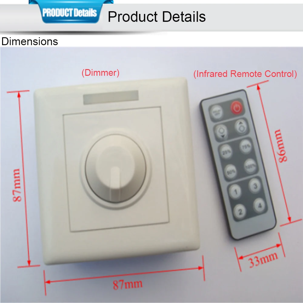 Controlador de intensidade de brilho manual, pwm