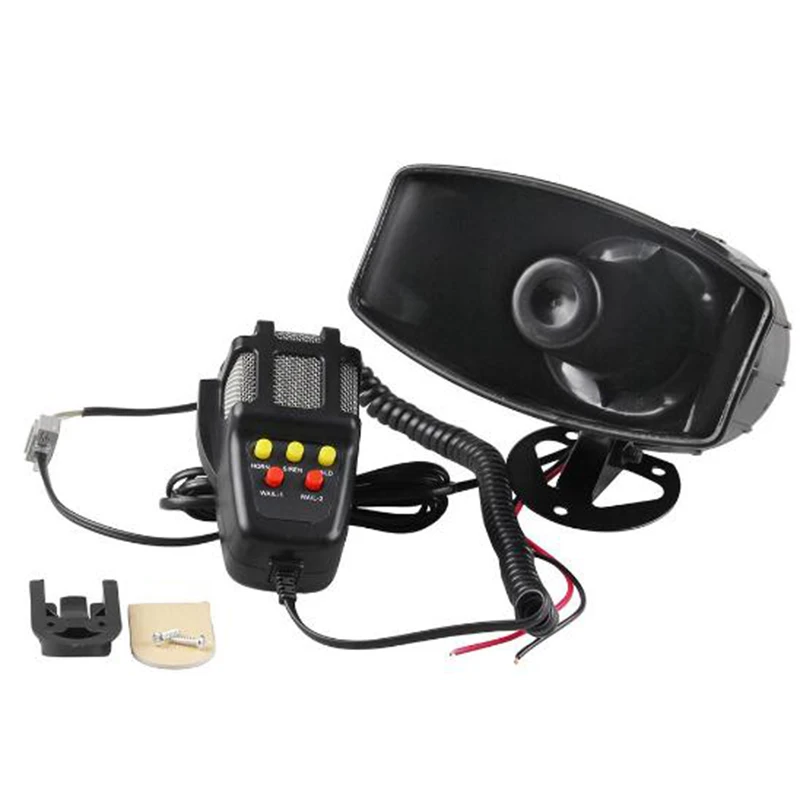 Hot 12V 300db 100W Plastic Air Horn Siren Speaker for Auto Car Vehicle Truck Alarm with MIC Loud 5 Sounds | Автомобили и