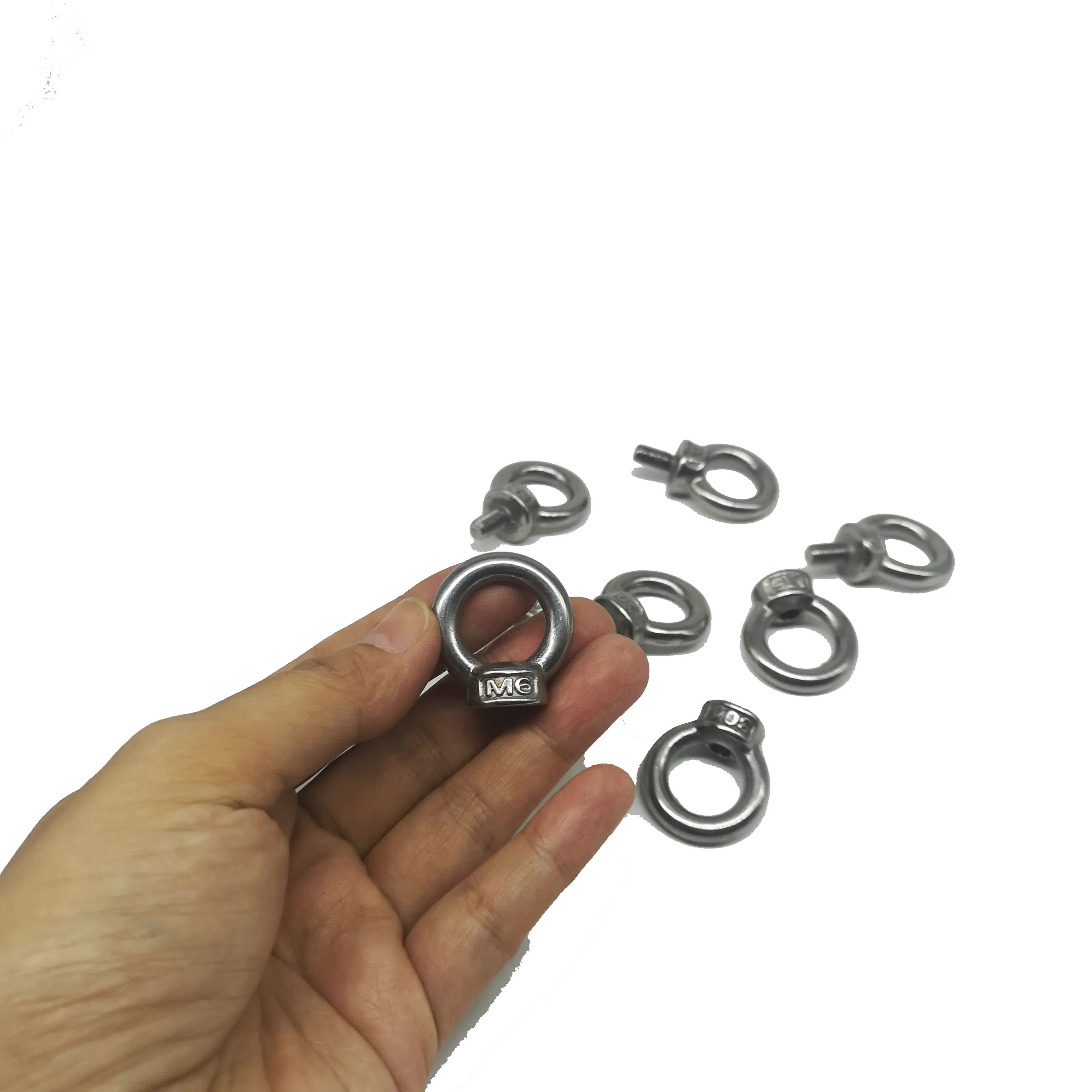 M6, 304  Stainless Steel Lifting Eye nut  for Cable Rope Lifting 10pcs lifting eye nuts screw ring eyebolt ring hooking nut screws 304 stainless steel lifting eye nut silver for nut fastener