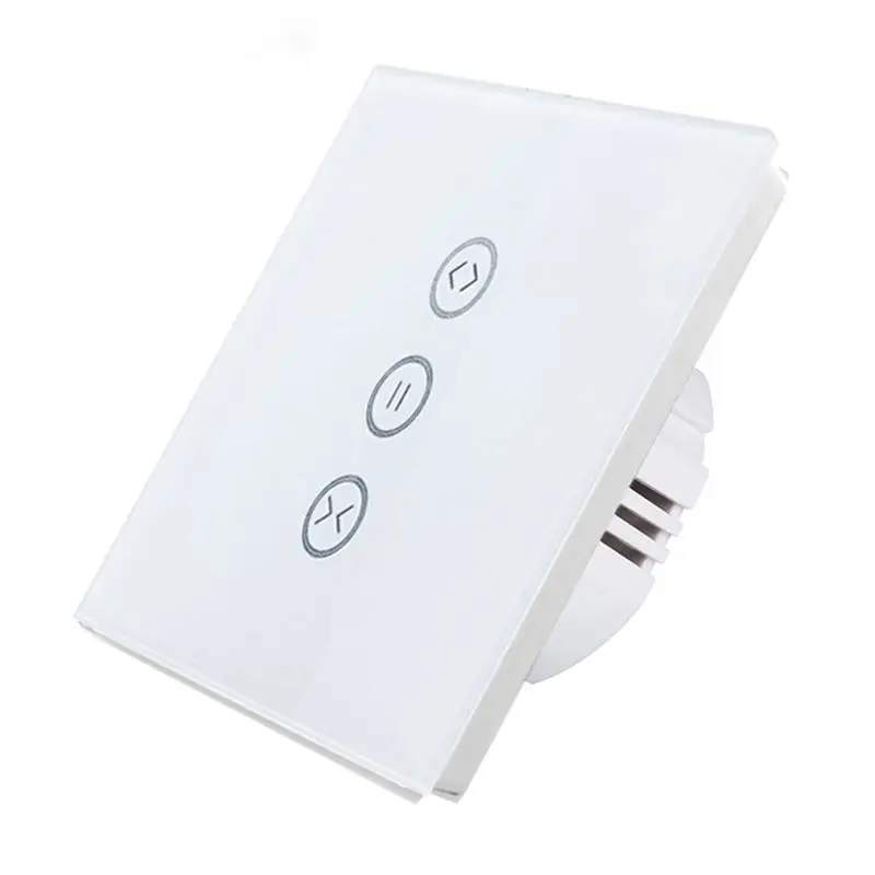 

Wifi Curtain Switch US Glass Panel Wireless Press Switch, Voice Control By Alexa & Google For Smart Home Electric Curtain Motor