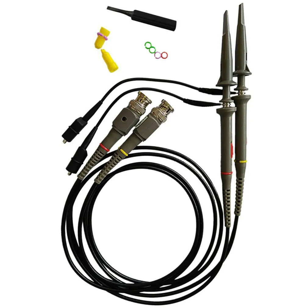 

Durable Gray Two P6100 Oscilloscope Probe Humidity DC6-100MHz Scope Clip Probe 100MHz For Tektronix HP