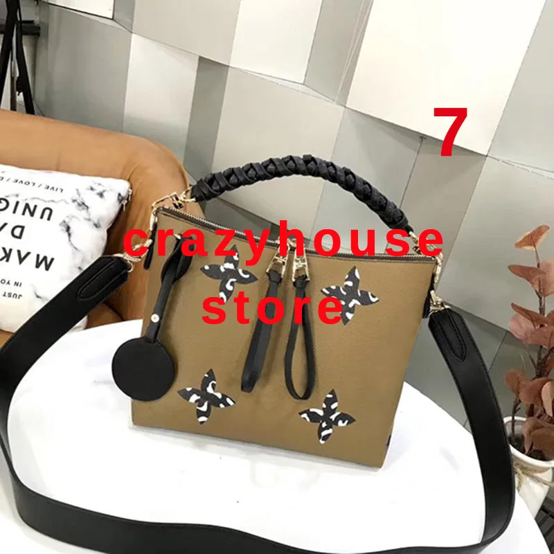 

Genuine Leather Flower Tote Brand Womens Bucket Designer Original Shoulder Luxury Bag Shopping Handbag Crossbody For Women Bags
