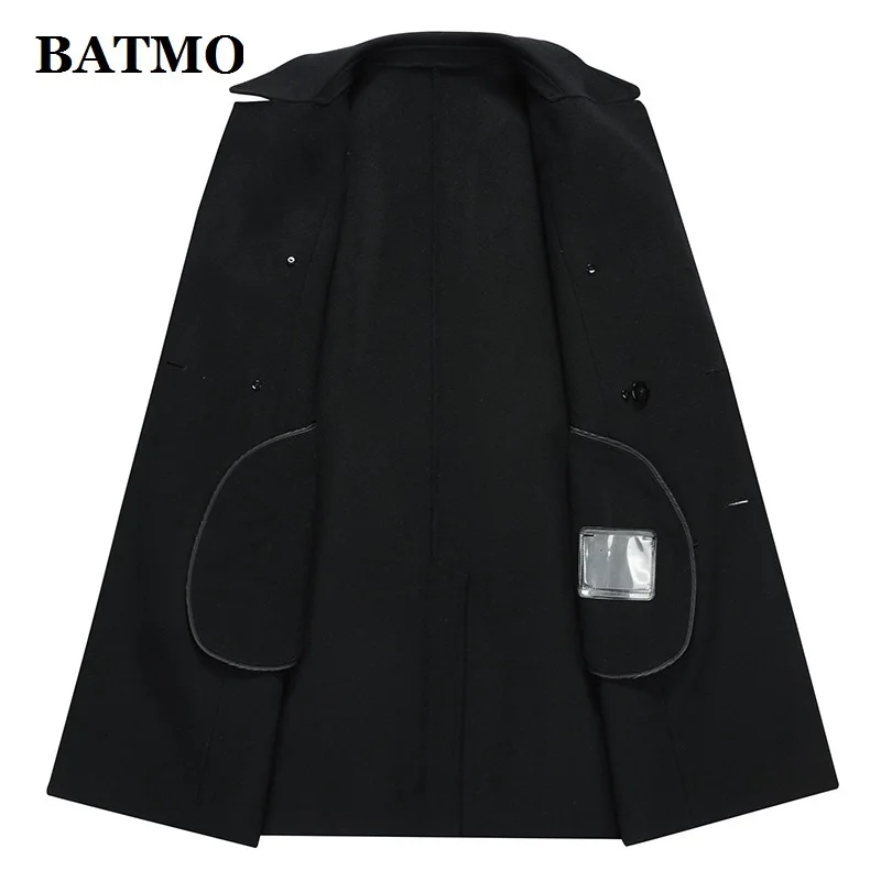 BATMO Новое поступление зимнее высококачественное 80% шерстяное пальто для мужчин, мужские шерстяные куртки, большие размеры M-3XL LB02