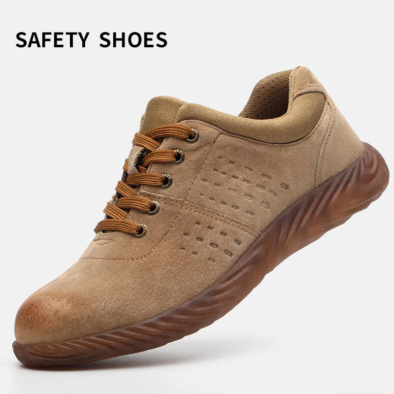 

Labor Insurance Shoes Men Steel Head Anti-smash Stab-resistant Anti-slip Electric Welder Beef Tendon Jelly Bottom Work Shoes 988