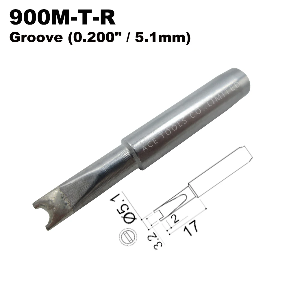 

5 PCS Soldering Tips 900M-T-R Groove 5.1mm Fit Hakko 936 907 Milwaukee M12SI-0 Radio Shack 64-053 Yihua 936 X-Tronics 3020 Bit