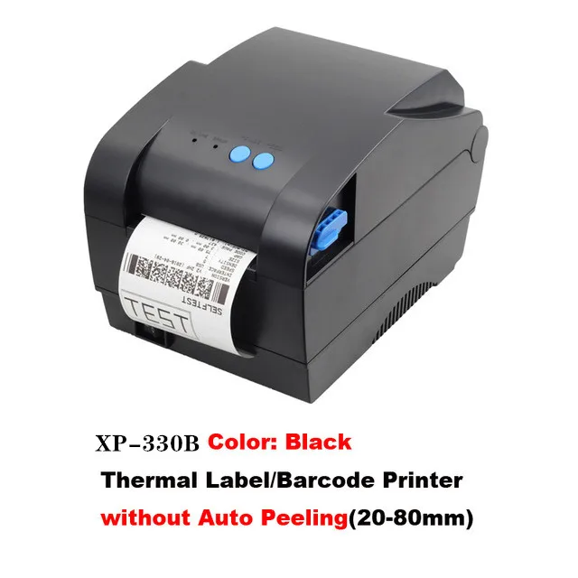 330B Label Printer XP-370B принтер штрих-кода этикеток Термальный чековый принтер или принтер этикеток 20 мм до 80 мм термальный принтер штрих-кода Автоматический зачистки - Цвет: 330B Label Printer