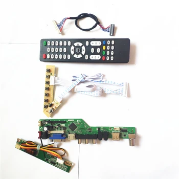 

For LP154W01-TLAJ/TLB5 HDMI VGA USB AV RF keyboard+Remote+Inverter T.V56 drive card board LVDS 1CCFL 30Pin LCD panel monitor Kit