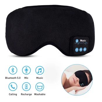 

Wireless Stereo Bluetooth Earphone Sleep Mask 5.0 Bluetooth Sleep Soft Earphones Support Handsfree Sleeping Eye Mask Massager