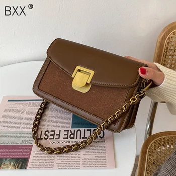 

[BXX] Small PU Leather Bags for Women 2020 winter Branded Shoulder Handbags and Purses Female Trending Cross Body Hand Bag HP533