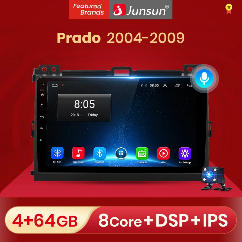 Автомагнитола Junsun V1 для Toyota стерео-система на Android 10 0 2 Гб ОЗУ 32 ПЗУ с GPS и RDS