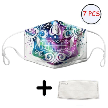 

THIKIN Adult/Kids Mouth Mask Colorful Candy Flower Skull Reusable Breathbale Face Mouth Mask Elastic Face Mouth Mask Masque