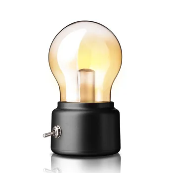 

Home Decor European Style Portable Gifts With Switch Party Bars Vintage Bedroom USB Rechargeable LED Night Light