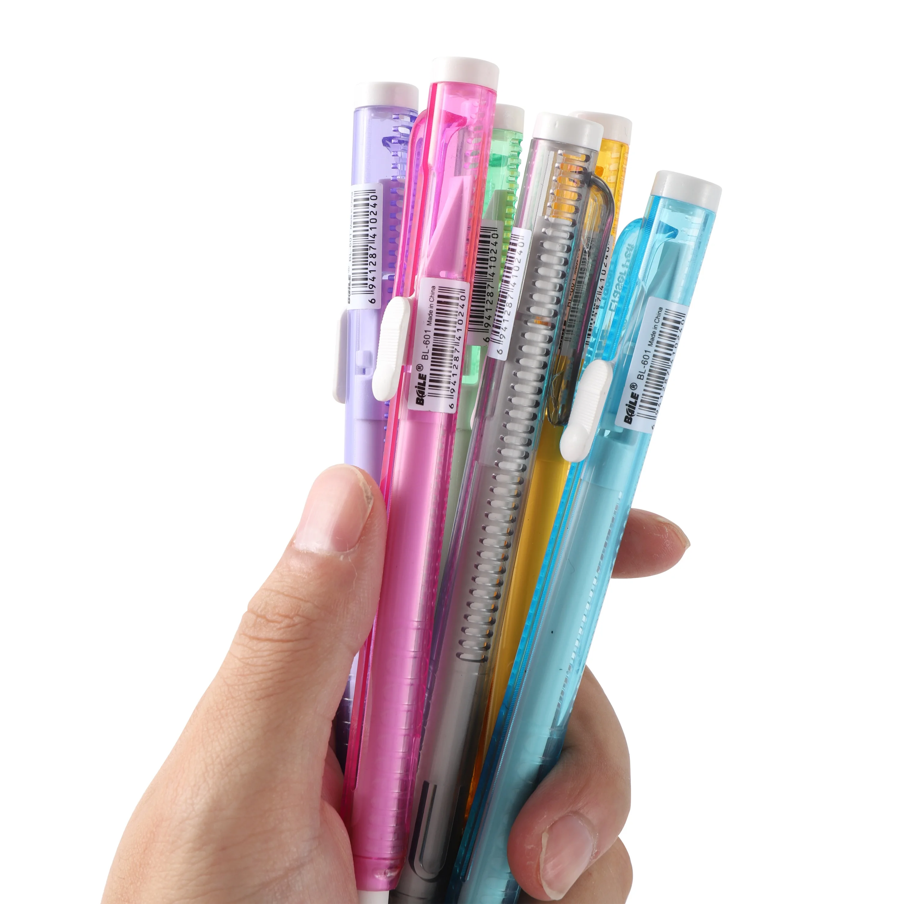 Pen Shaped Rubber Earsers School Stationery Pencil Eraser Office Accessories Kids Learning Supplies Gift 1 Pc pencil eraser,eraser pen,eraser refillable pen