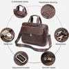 WESTAL Men's Briefcase Genuine Leather Laptop Bag 14 Men's Leather Handbags Office Bag for Men Porte Document  Bags for Man 315 3