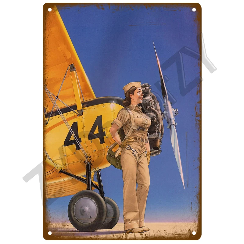 Flugzeug Metall Zeichen Haus Plaque Metall Poster Zinn Zeichen Platte Wand Poster Vintage Retro Ästhetische Zimmer Dekor Wand Kunst Dekoration – Detail 10