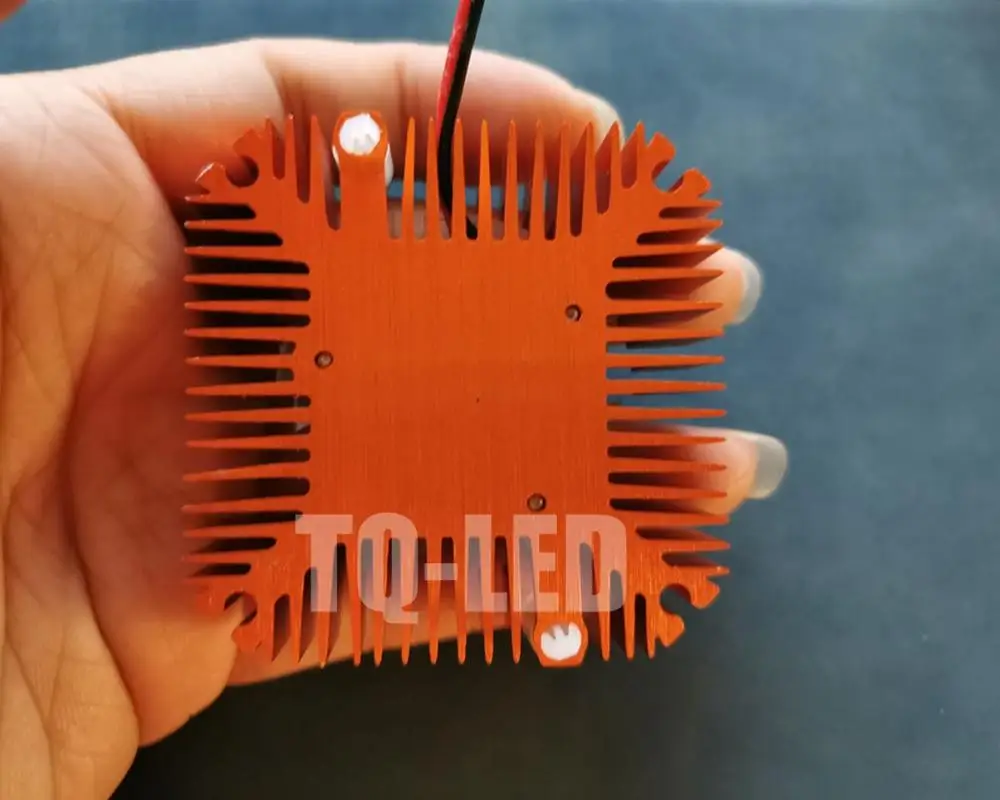 12V Aluminum Heatsink Radiator with Fan for 5W 10W 20W High Power Led Hole Distance 5.5cm