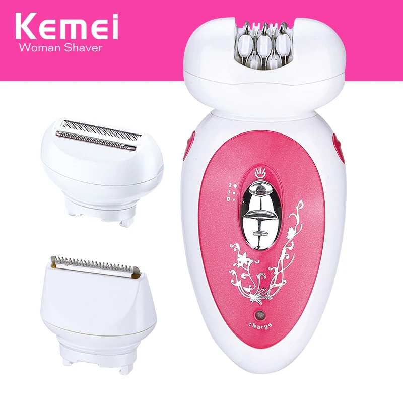 KEMEI KM-3789 леди перезаряжаемый электрический эпилятор портативная машина для удаления волос Беспроводная Влажная/сухая Женская бритва для всего тела