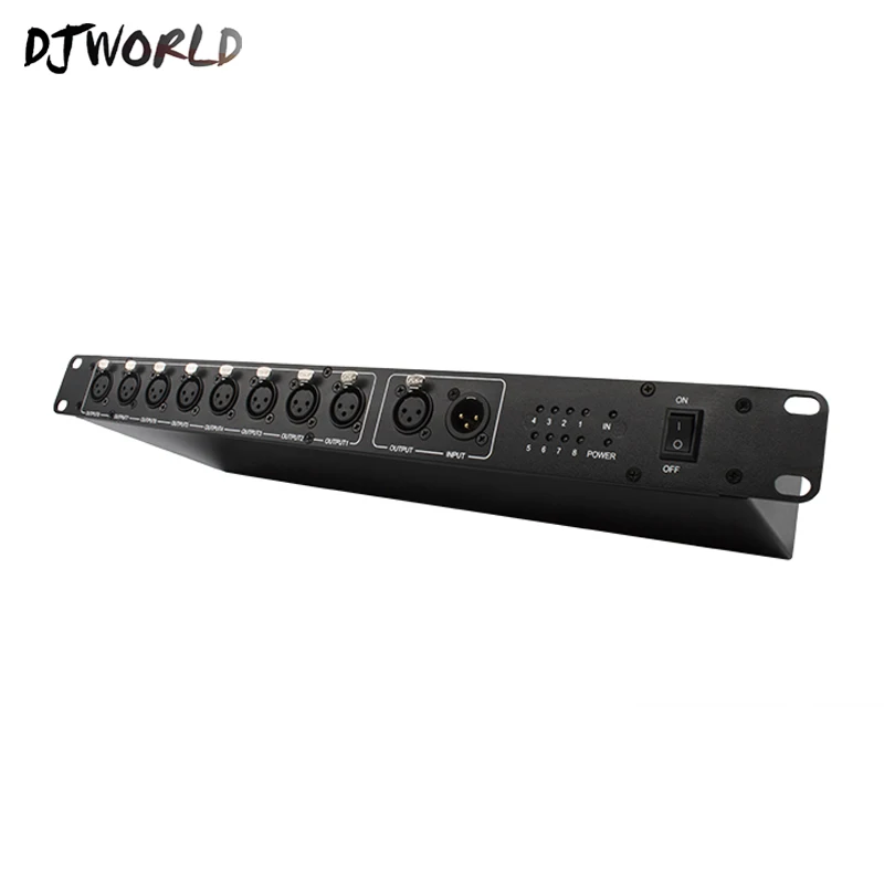 Djworld RDM дистрибьютор 8way поддержка RDM лампы Регулировка адресных кодов под станцией оборудование для сценического освещения