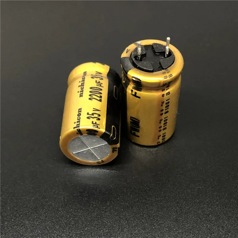 100 шт. 2200 мкФ 35В NICHICON FW серии 16x25mm 35V2200uF Hi-Fi аудио конденсатор с алюминиевой крышкой
