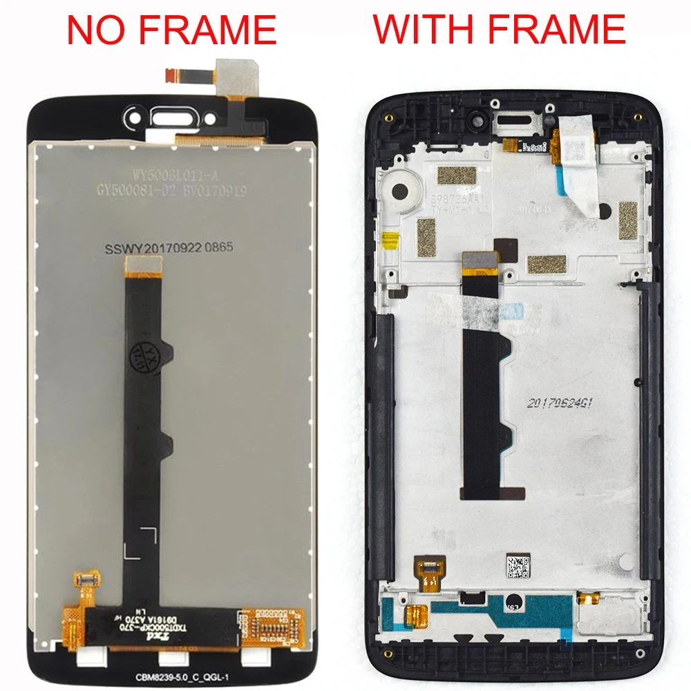 Skup Nowy dla Motorola Moto C XT1754 XT1757 XT1755 XT1756 XT1758 XT1750 wyświetlacz LCD z ekranem dotykowym Digitizer ramki montażowej