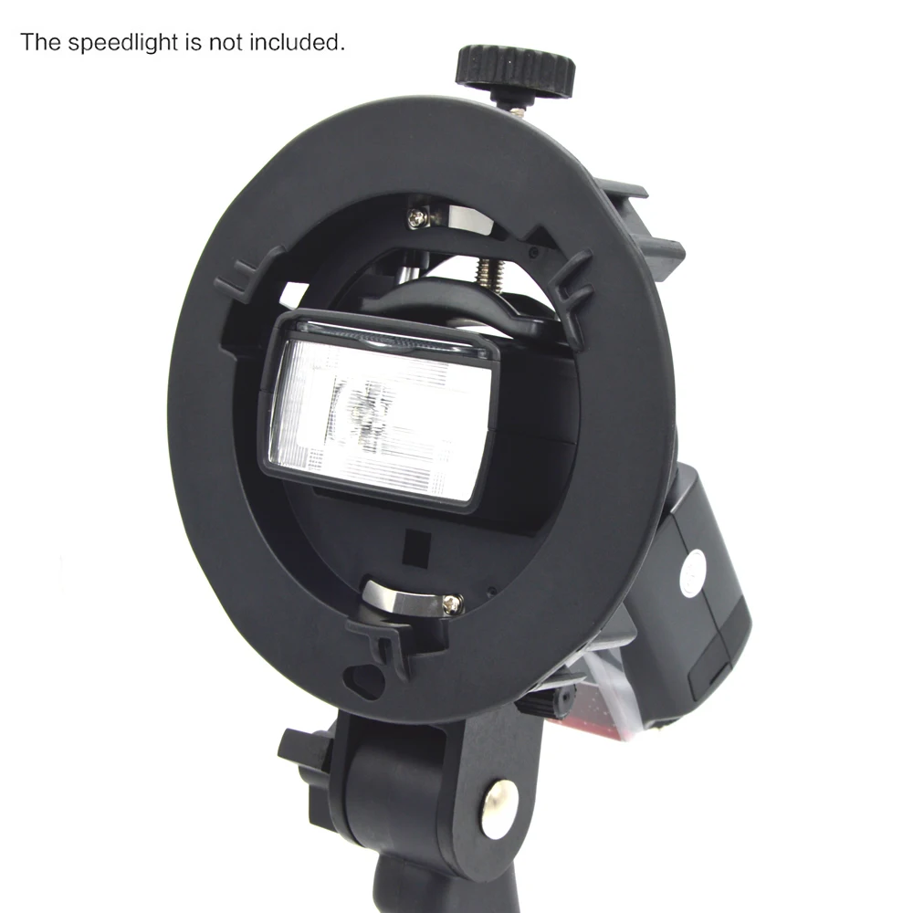 S-shaped Handheld Grip Portable Bowens Mount Speedlight Bracket for Flashlight Softbox Support Reflective Umbrella