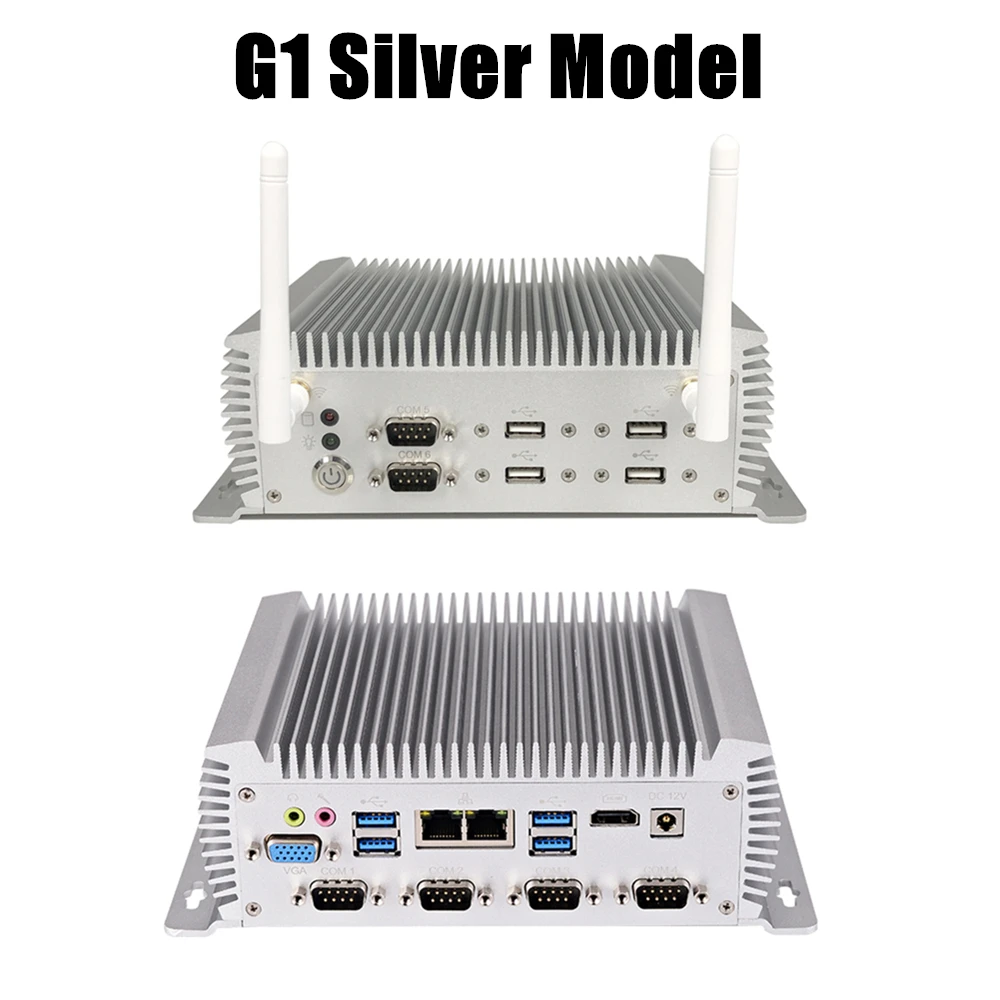 Промышленный мини ПК Topton серии G без вентилятора Win10 Intel i7 i5 i3 2955U 2 * lan 6 COM USB микро